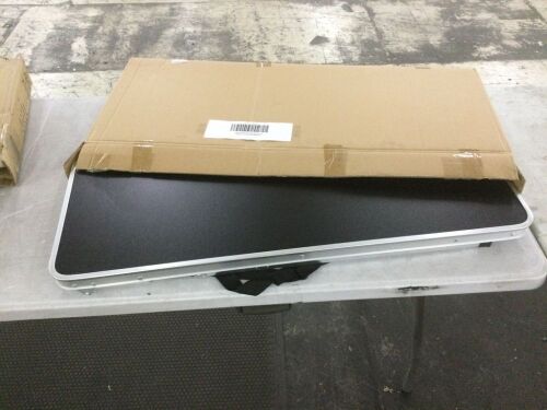 VINGLI 39.5W x 34.5H 2-Tier Portable Bar Table with Black Skirt