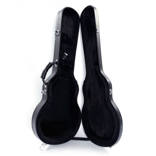 Glarry Economical Electric Guitar Arched Hard Shell Case For LP Style Black