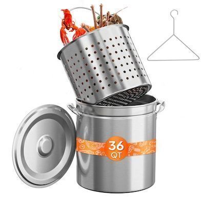 ROVSUN 36 QT Stainless Steel Stock Pot with Basket