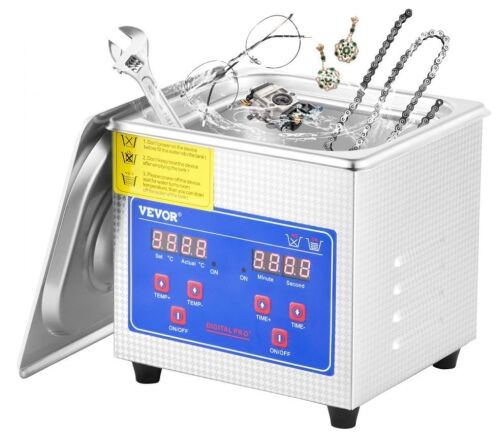 VEVOR 0.3 L Ultrasonic Jewelry Cleaner with Digital Timer & Heater, 40kHz