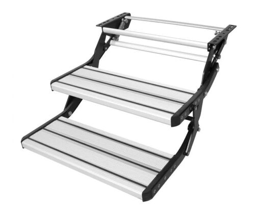 VEVOR 2-Step Manual Retractable RV Steps, 440 LBS Load Capacity