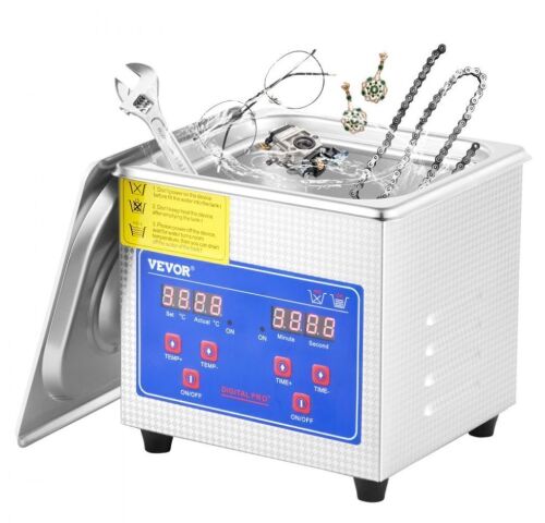 VEVOR 0.3 L Ultrasonic Jewelry Cleaner with Digital Timer & Heater, 40kHz