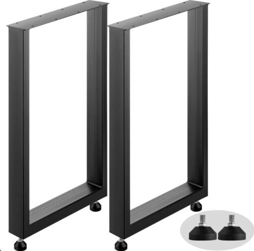 VEVOR Set of 2 Heavy Duty Steel Table Legs, 28x24x3.1 Inch