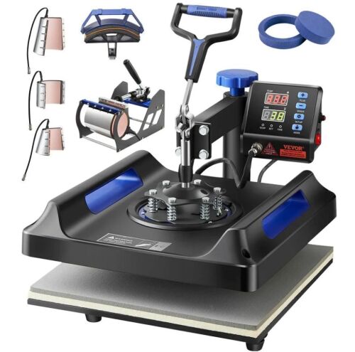 VEVOR 8 in 1 Combo Swing Away Heat Press Machine 15x15 in