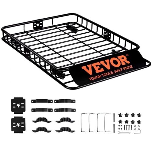 VEVOR Roof Rack Cargo Basket, 46" x 36" x 4.5", 200 LBS Capacity