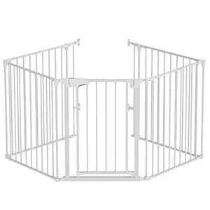 Bonnlo 120-Inch Wide Metal Baby Safety Gate