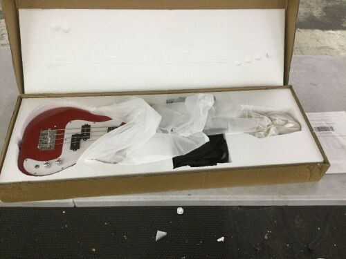 Glarry GP 36in Kid's Electric Bass Guitar Red