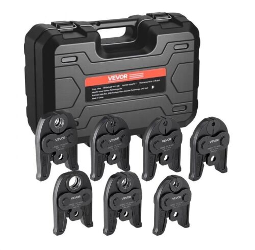 VEVOR 7PCS Pressing Jaws 1/4" to 1-1/8" - Compatible with RLS Copper Pipes, Work with 32KN Standard Press Tools for High Pressure HVAC/R Applications