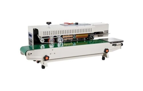 VEVOR Continuous Bag Band Sealing Machine, 0.24-0.47 in/6-12 mm Seal Width, Digital Temperature Control, for 0.02-0.8 mm Plastic Bags, Inflation Function