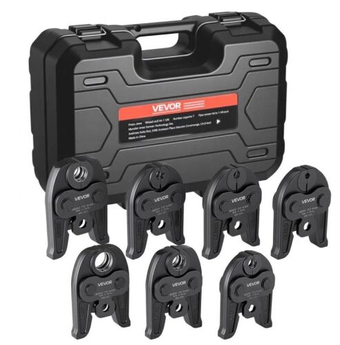 VEVOR 7PCS Pressing Jaws 1/4" to 1-1/8" - Compatible with RLS Copper Pipes, Work with 32KN Standard Press Tools for High Pressure HVAC/R Applications