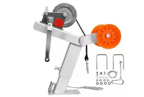 VEVOR Boat Trailer Winch Stand with Roller, 1200 lbs. Winch & 2 in. x 25 ft. Winch Strap, 2-3 In. W x 3-4 In. H Trailer Tongue