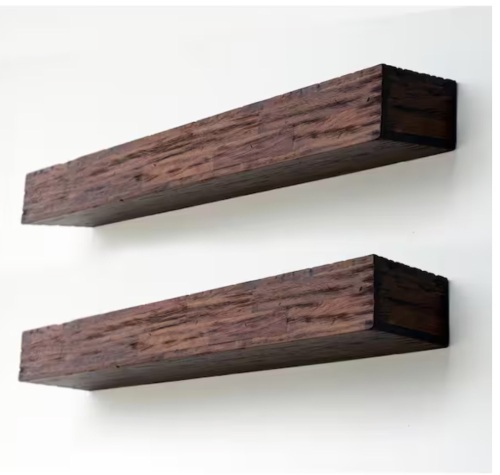 Northbeam 48 in. Distressed Floating Shelves 2-Piece