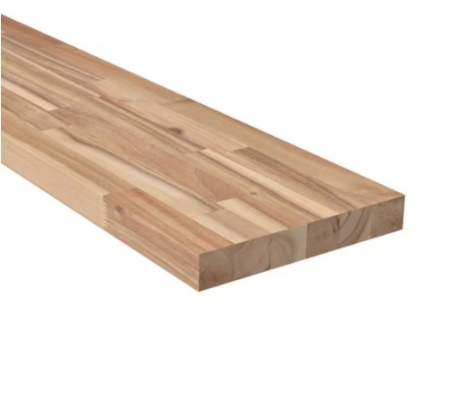 Hardwood Reflections 10 in. W x 48 in. D Unfinished Acacia Floating Decorative Wall Shelf