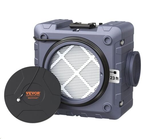 VEVOR Air Scrubber with 3-Stage Filtration, Stackable Negative Air Machine 550 CFM, Air Cleaner with MERV10, Carbon, H13 HEPA