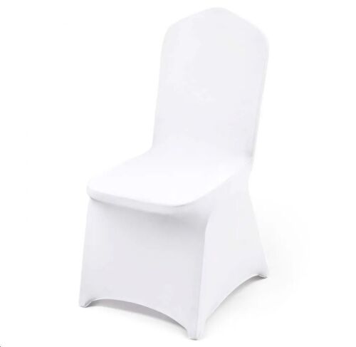 VEVOR Stretch Spandex Folding Chair Covers, 100pc, White
