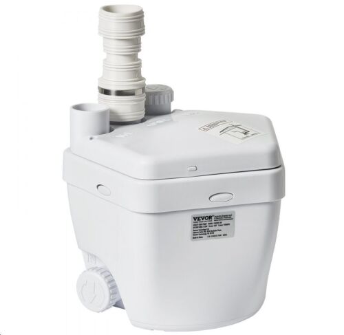 VEVOR Utility Sink Pump, 1/3 HP, 120-Volt, 1750 GPH Flow, 18 ft Head, 1-1/2" Outlet, White