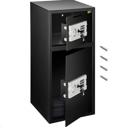 VEVOR Large Double Door Security Safe Box 2.6 Cubic Feet - Keys Work, Keypad Untested, 1 Battery Cover Won't Stay On