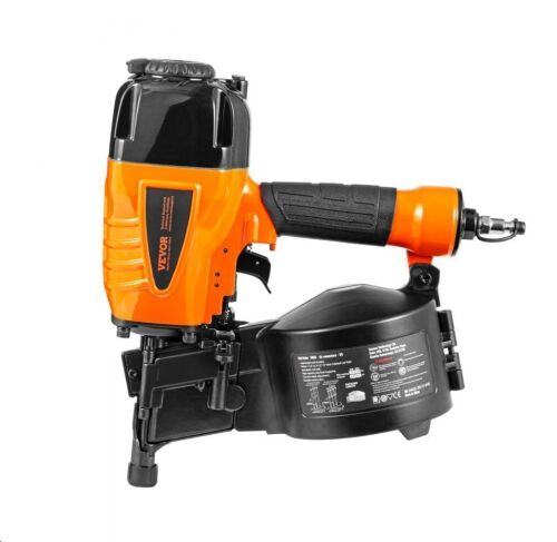 VEVOR 1-1/4" to 2-1/2" 15 Degree Pneumatic Siding Nail Gun with Tool-Less Depth Adjustment, 70-120PSI