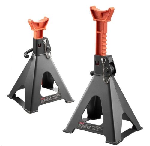 VEVOR Heavy Duty Steel Jack Auto Stands with Double Locking, 6 Ton Capacity, 14.6-22.8 in Adjustable Height