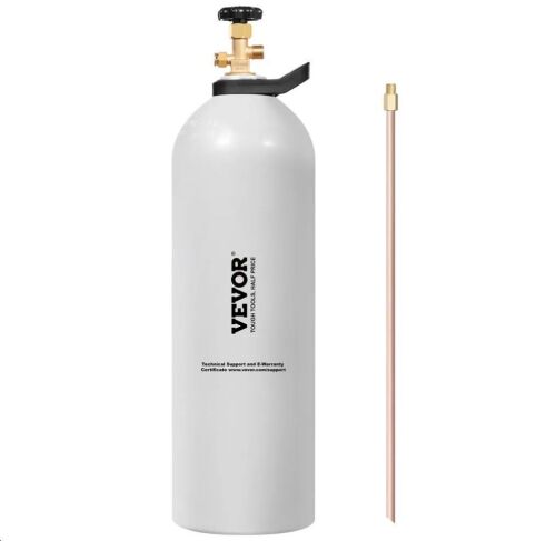 VEVOR CO2 Air Tank with Light Spray Coating, CGA320 Valve, Handle & Purple Copper Siphon, DOT Approved Cylinder for Draft Beer Dispensing and Soda Maker