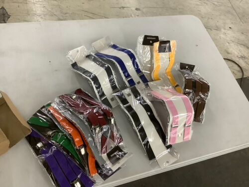 Lot of (12) Colorful Suspenders