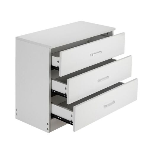 Modern White 3 Drawer Dresser