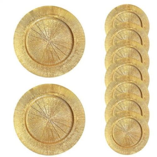 100pc Gold Charger Plates