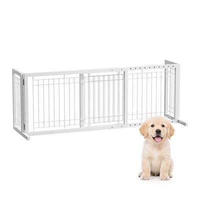 VINGLI 68W x 21H Metal Free Standing Pet Gate