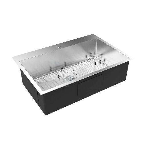 ROVSUN 30" x 22" Drop-in 304 Stainless Steel Sink Kitchen with Protector