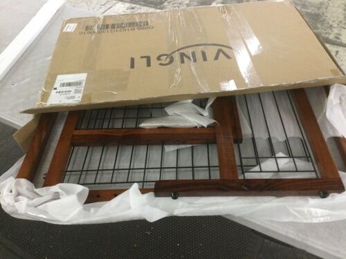 VINGLI 71W x 11D x 21H Adjustable Free Standing Dog Gate