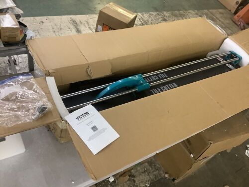 VEVOR 48 inch Porcelain Ceramic Tile Cutter with Tungsten Carbide Cutting Wheel, Infrared Positioning, Anti-Skid Feet, Double Rails