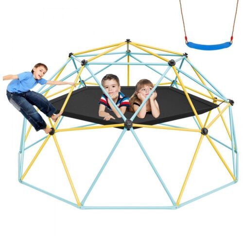 VEVOR 10FT Geometric Climbing Dome with Hammock and Swing, for Kids 3 to 10 Years Old