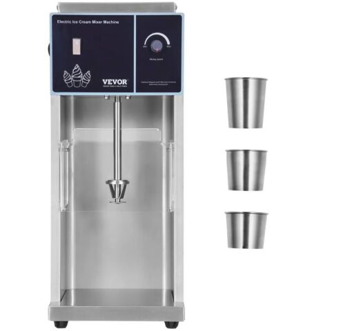 VEVOR 400W High-Speed Ice Cream Mixer Stir Machine 4200RPM, Stepless Speed Adjustment
