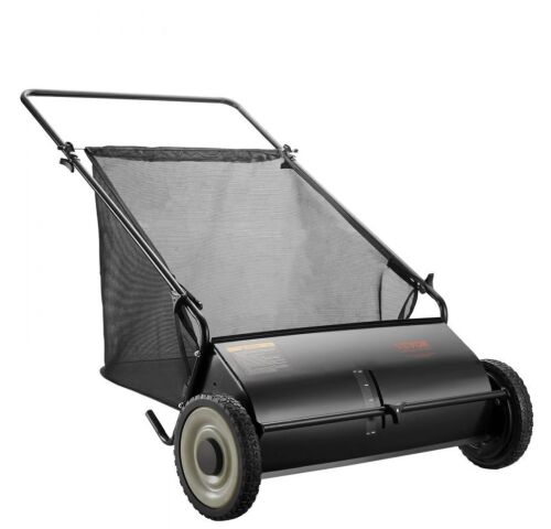 VEVOR Push Lawn Sweeper, 26-inch Leaf & Grass Collector