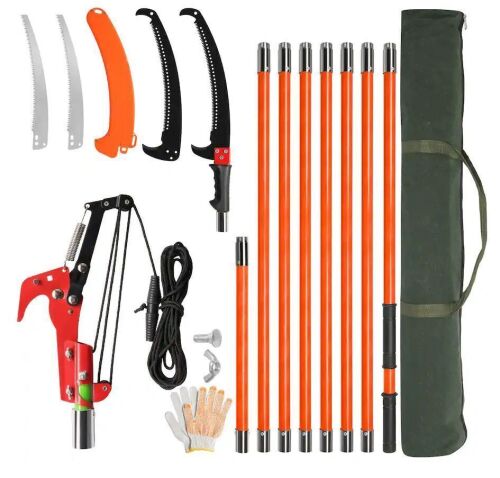 Manual Pole Saw for Tree Trimming, 26 ft Extendable