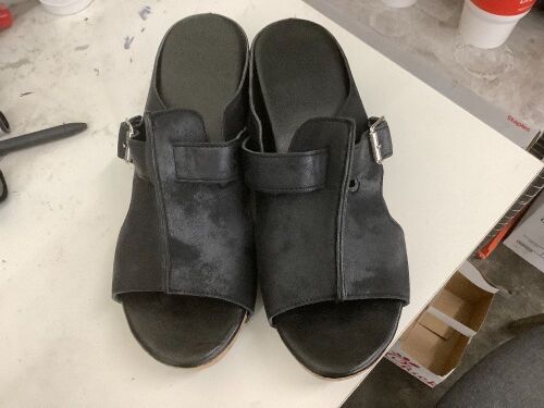 Platform Wedge Sandals, Size 38