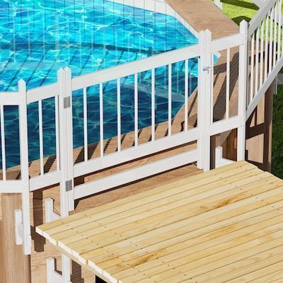 VINGLI Above Ground Pool Safety Fence Gate White
