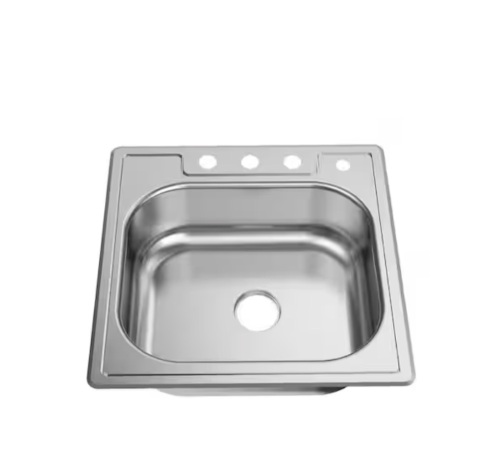 Glacier Bay 25 in. Drop in Single Bowl 20-Gauge Stainless Steel Kitchen Sink