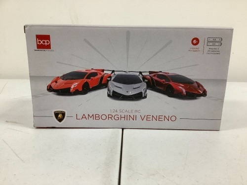 1/24 Kids RC Lamborghini Veneno Racing Car Toy w/ Lights, Shock Suspension - Lot 191