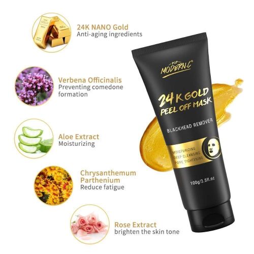 Blackhead Remover Mask, 24K Gold Peel Off Mask