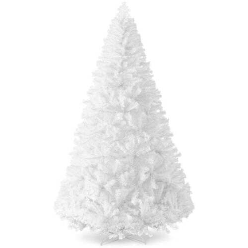Artificial White Christmas Tree, Unlit Pine Design w/Easy Assembly 4.5ft