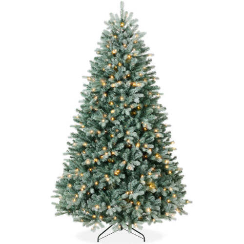 Pre-Lit Artificial Blue Spruce Christmas Tree, w/ Twinkling 2-in-1 LEDs 9ft