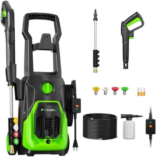 Electric Pressure Washer, 4000PSI 2.8GPM Power Washer, 3-in-1 Self-Priming High Pressure Washer, for Cars, Deck，Green