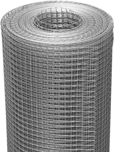 Hardware Cloth 1/4 inch 48 x 100 ft 23 Gauge, Hot-dip Galvanized After Welding, Galvanized Wire Mesh Roll Chicken Wire Fencing Gopher Guard Wire Fence Roll