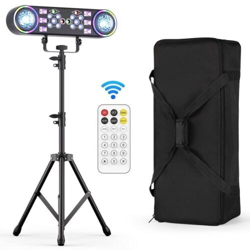 7in1 Stage LED Laser Lights DJ Band DMX System with Stand & Bag