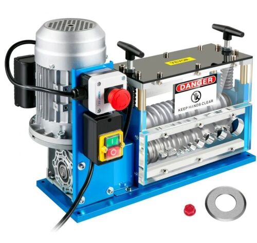 VEVOR Electric Wire Stripping Machine, 370W 0.06 inch -1.5 inch, 75 ft/min Speed, 11 Channels 10 Blades - Dented Fan Motor Cover