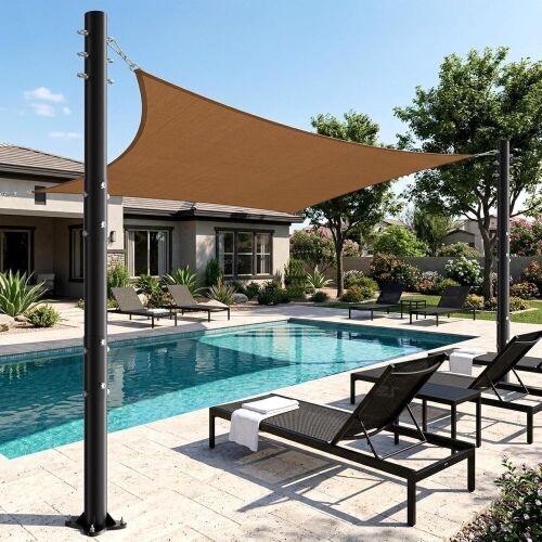 Cofiyard 2 Pack Shade Sail Poles, 10 FT