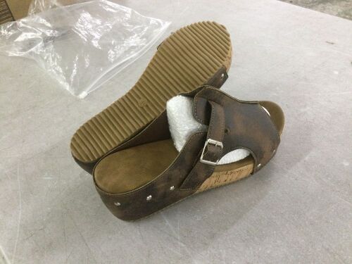Platform Wedge Sandals, Size 40