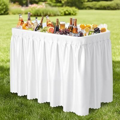 VINGLI 22D x 40W x 40H Portable Ice Table with Removable Skirt