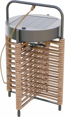 LAUSAINT HOME Solar Outdoor Lantern Table Lamp